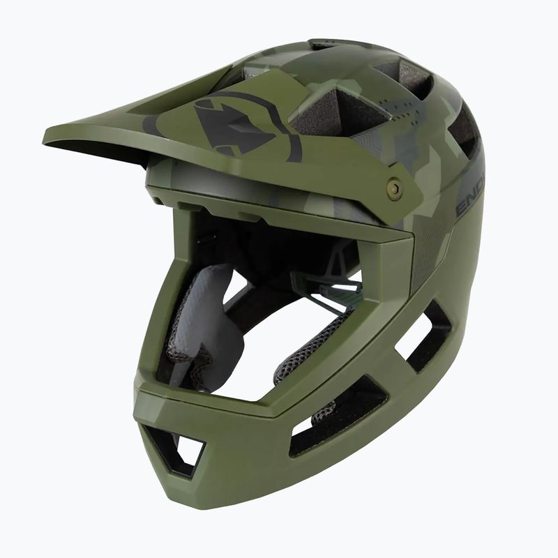 Fahrrad Helm Kinder Endura Singletrack Full Face Youth olive green 6