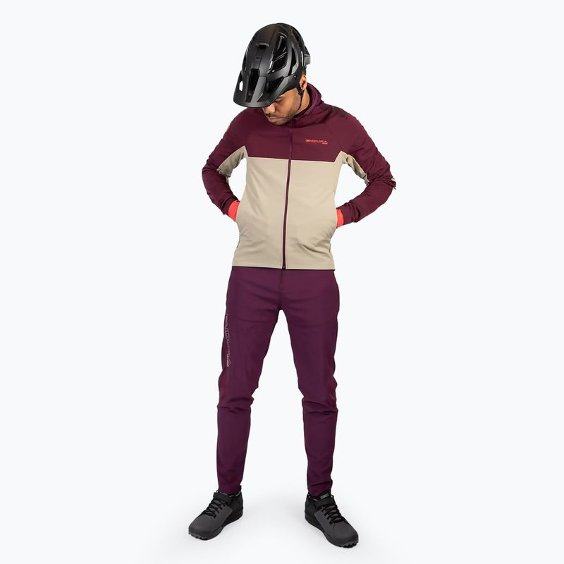 Fahrrad Hoodie Sweatshirt Herren Endura MT500 Thermo II aubergine 2