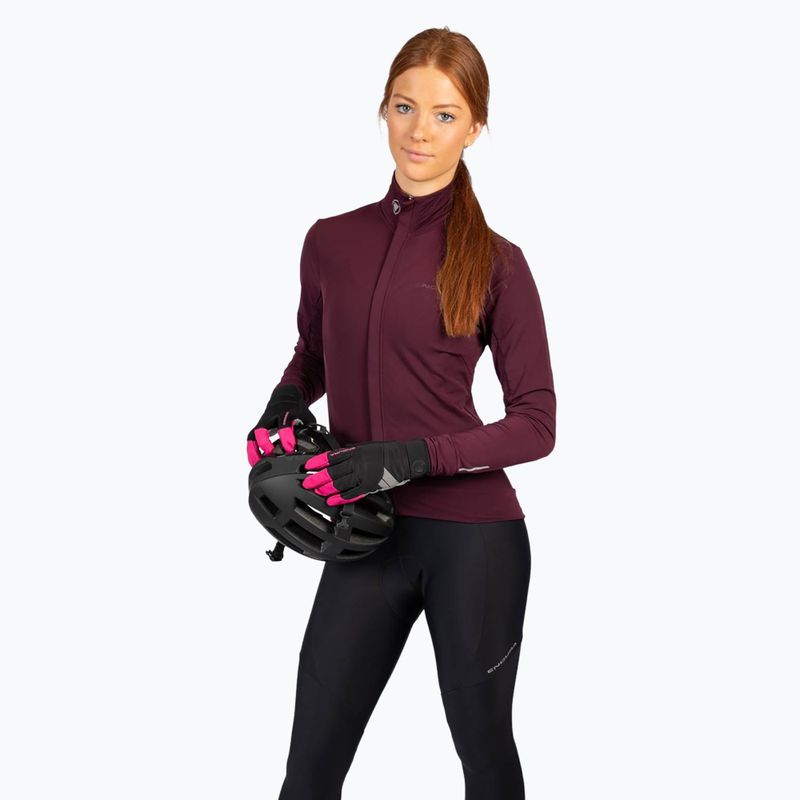 Fahrrad Longsleeve Damen Endura Xtract Roubaix aubergine 3