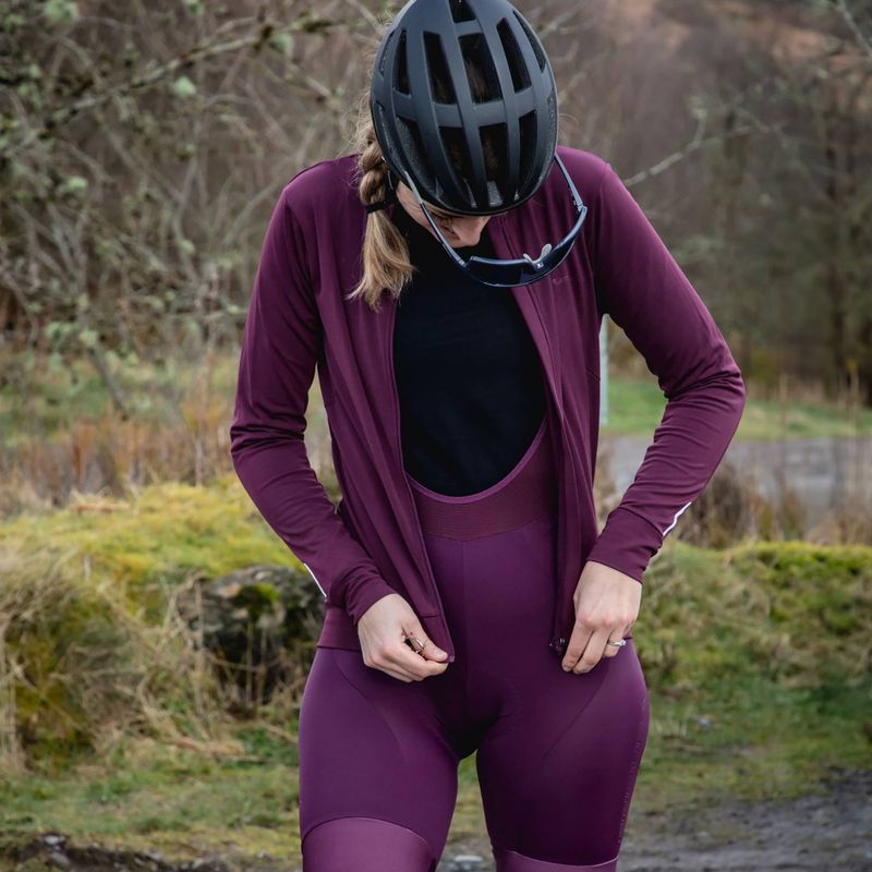 Fahrrad Longsleeve Damen Endura Xtract Roubaix aubergine 10