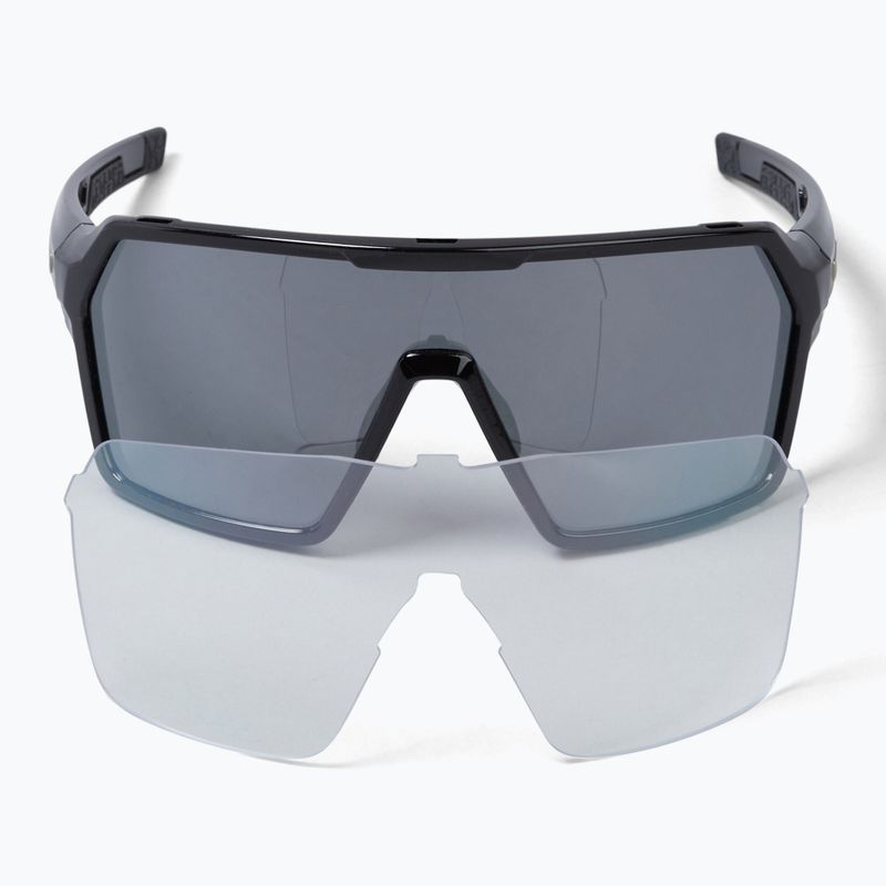 Endura Singletrack schwarz/platin revo smoke/clear silver flash mirror Sonnenbrille 6