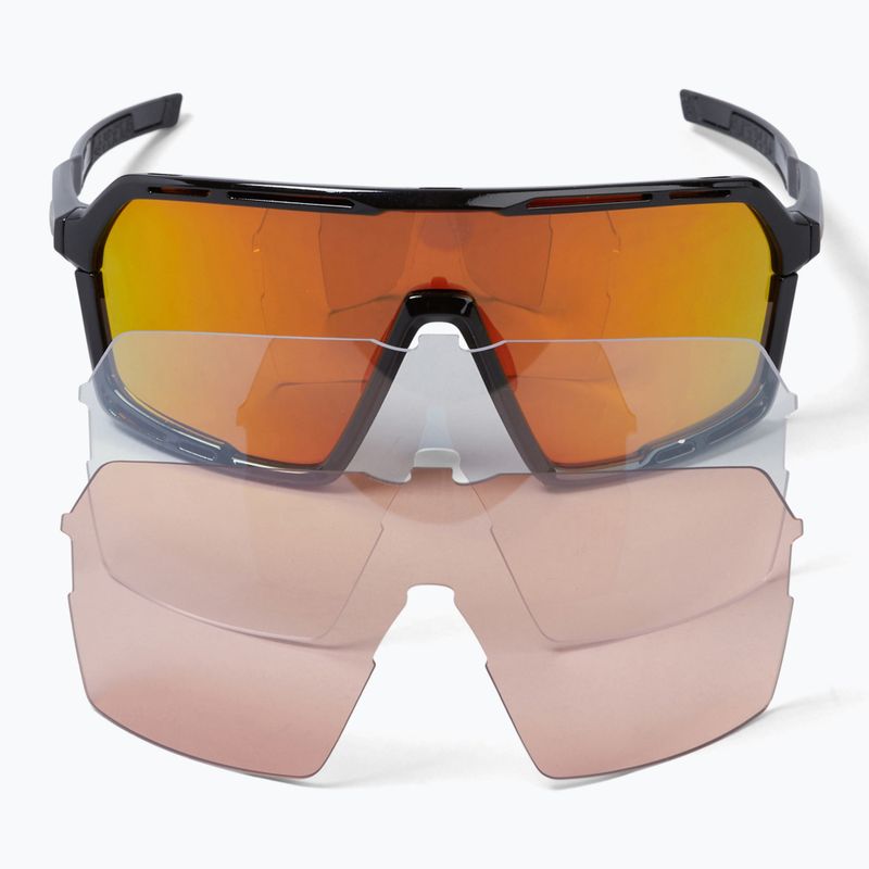 Endura Pro SL schwarz/sunset revo braun/klar silber flash mirror/amber Sonnenbrille 5