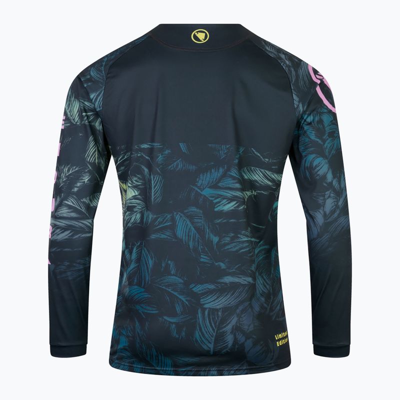 Fahrrad Longsleeve Herren Endura Tropical Print Ltd grey 8