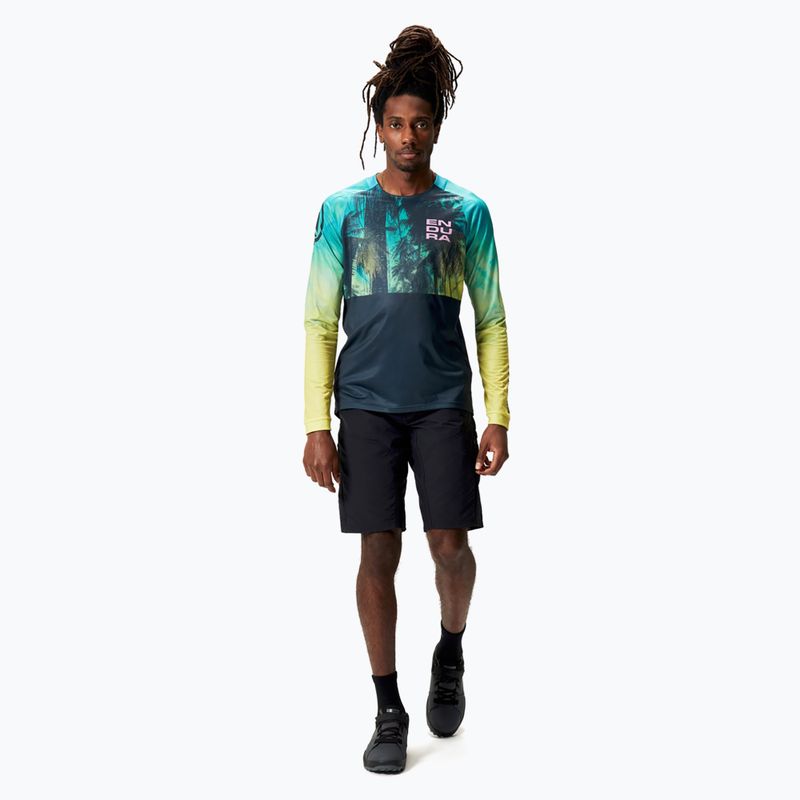 Fahrrad Longsleeve Herren Endura Tropical Print Ltd atlantic 2