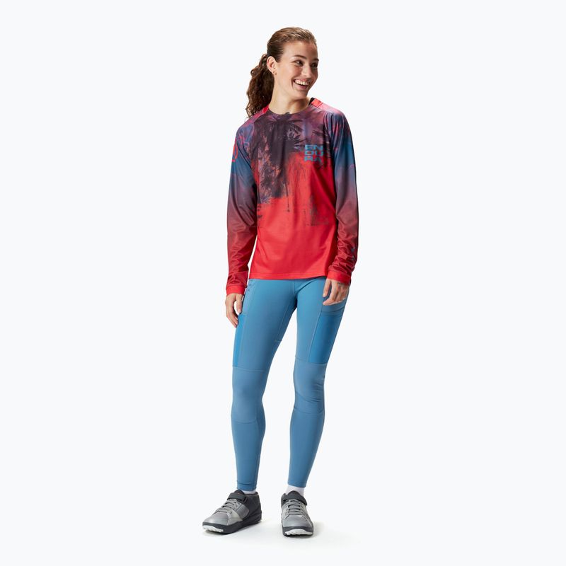 Fahrrad Longsleeve Damen Endura Tropical Print Ltd pomegranate 2