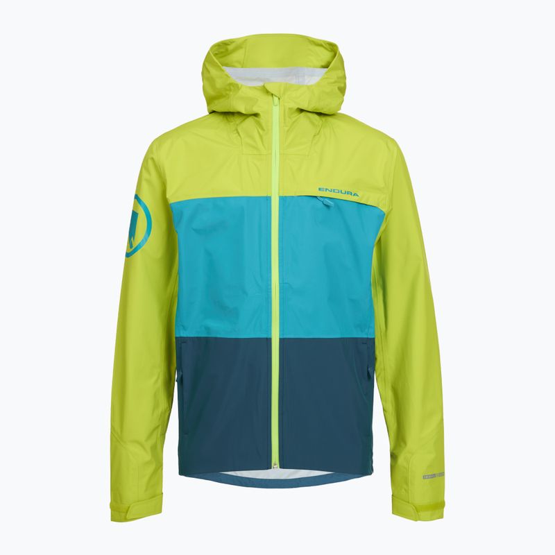 Fahrradjacke Herren Endura Singletrack II Waterproof lime green