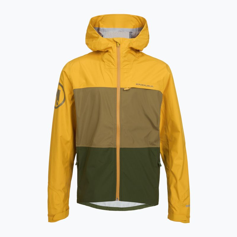 Fahrradjacke Herren Endura Singletrack II Waterproof mustard