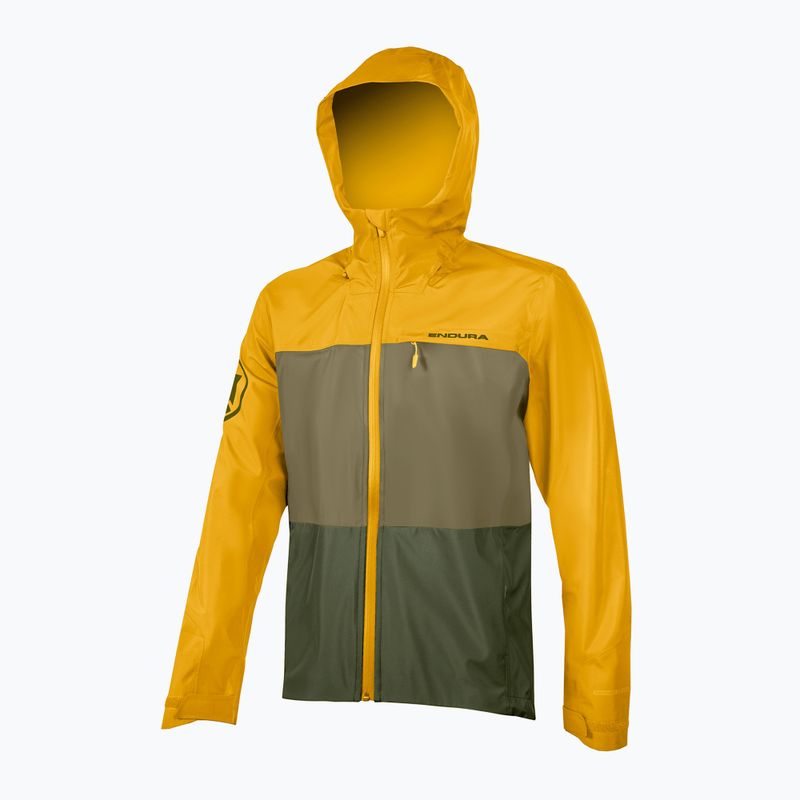 Fahrradjacke Herren Endura Singletrack II Waterproof mustard