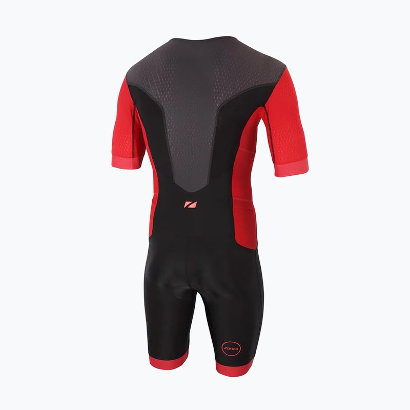Herren Zone3 Aquaflo Fullzip Triathlonanzug schwarz TS20MAQPS101 2