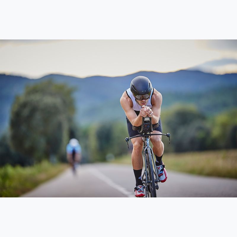 Herren ZONE3 Lava Langstrecken Triathlonanzug schwarz/weiß/rot 7