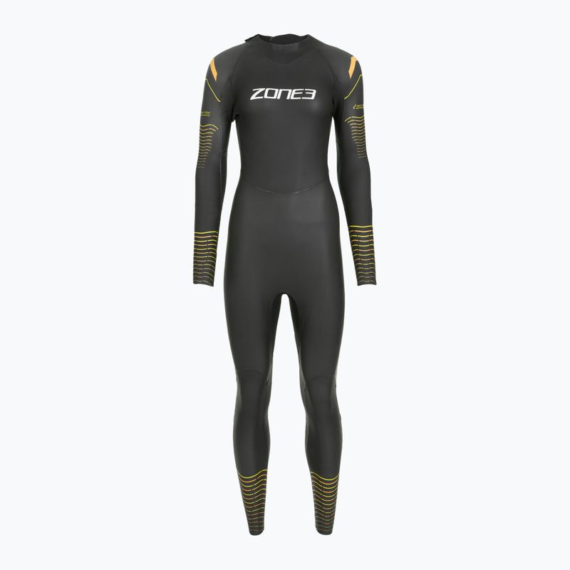 Damen-Triathlon-Neoprenanzug Zone3 Thermal Aspect Breaststroke 2,5 mm black/orange/yellow 2