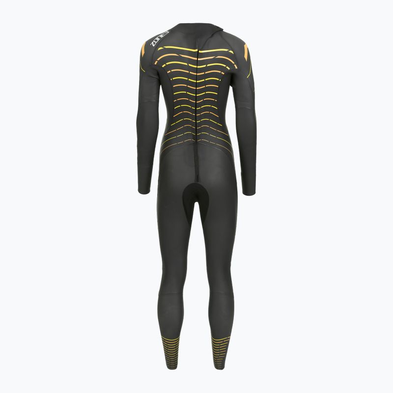 Damen-Triathlon-Neoprenanzug Zone3 Thermal Aspect Breaststroke 2,5 mm black/orange/yellow 3