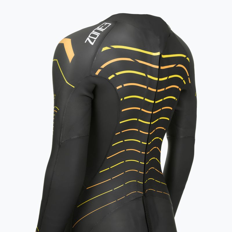 Damen-Triathlon-Neoprenanzug Zone3 Thermal Aspect Breaststroke 2,5 mm black/orange/yellow 5