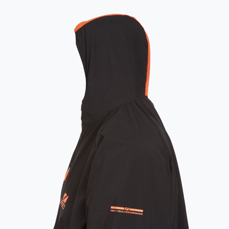 Mantel ZONE3 Oversized Polar Fleece Robe Parka black/orange 3