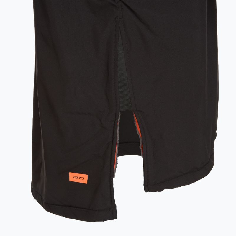 Mantel ZONE3 Oversized Polar Fleece Robe Parka black/orange 4