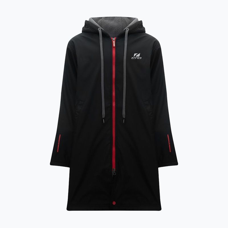 Kinder ZONE3 Polar Fleece Parka Wickelmantel Jr schwarz