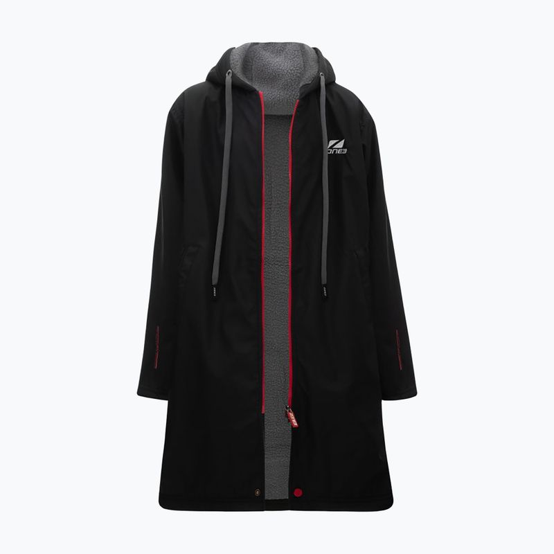 Kinder ZONE3 Polar Fleece Parka Wickelmantel Jr schwarz 3