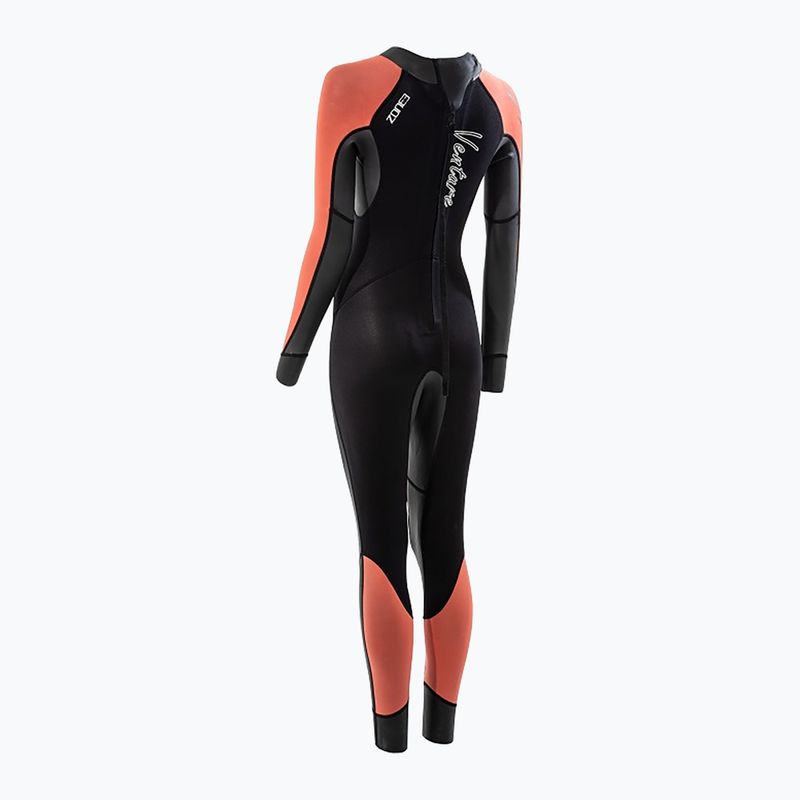 Damen Triathlon Neoprenanzug ZONE3 Venture schwarz/orange 2