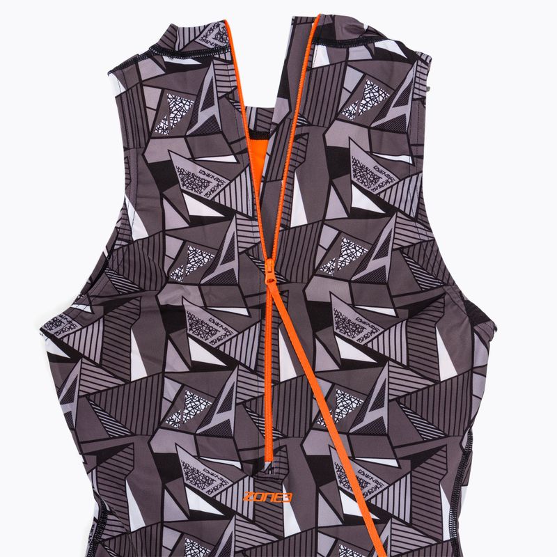 Badeanzug Damen ZONE3 OWS Renew High Neck black/white