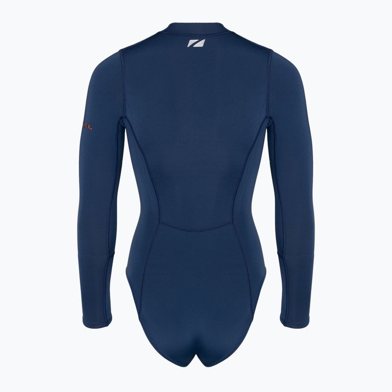 Schaumstoff für das Schwimmen Damen ZONE3 Yulex Long Sleeve navy 2