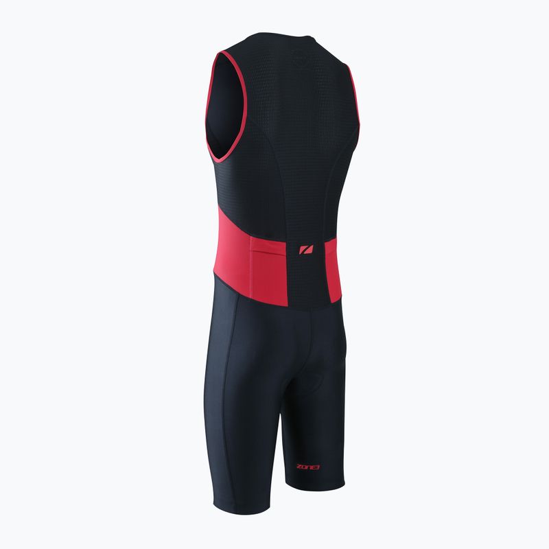 ZONE3 Activate Trisuit Herren Triathlonanzug schwarz/rot 4