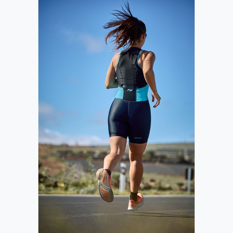 Triathlon-Anzug Damen ZONE3 Activate Trisuit black/turquoise 5
