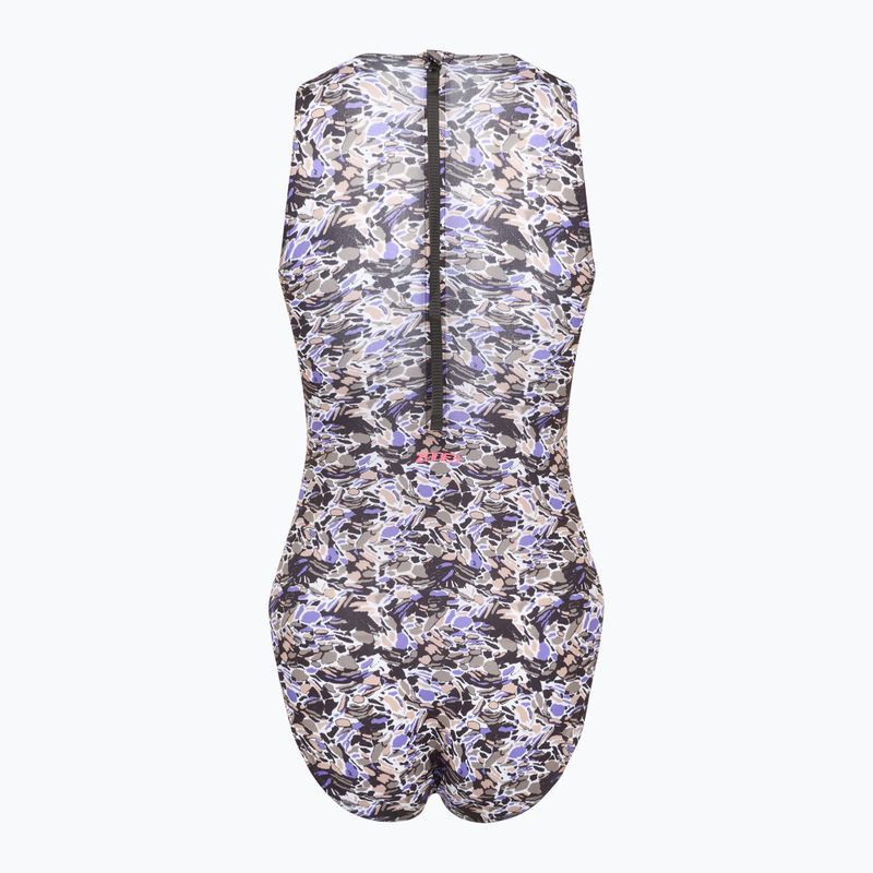 Einteiler Badeanzug Damen ZONE3 Pacific Koa High Neck black/green 2