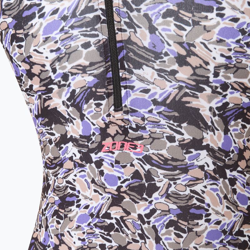 Einteiler Badeanzug Damen ZONE3 Pacific Koa High Neck black/green 3