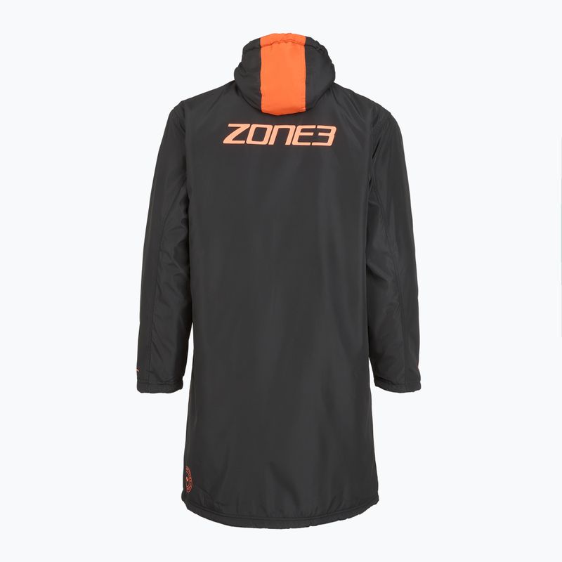 ZONE3 Recycelter Robe Parka Mantel schwarz/grau/orange 2
