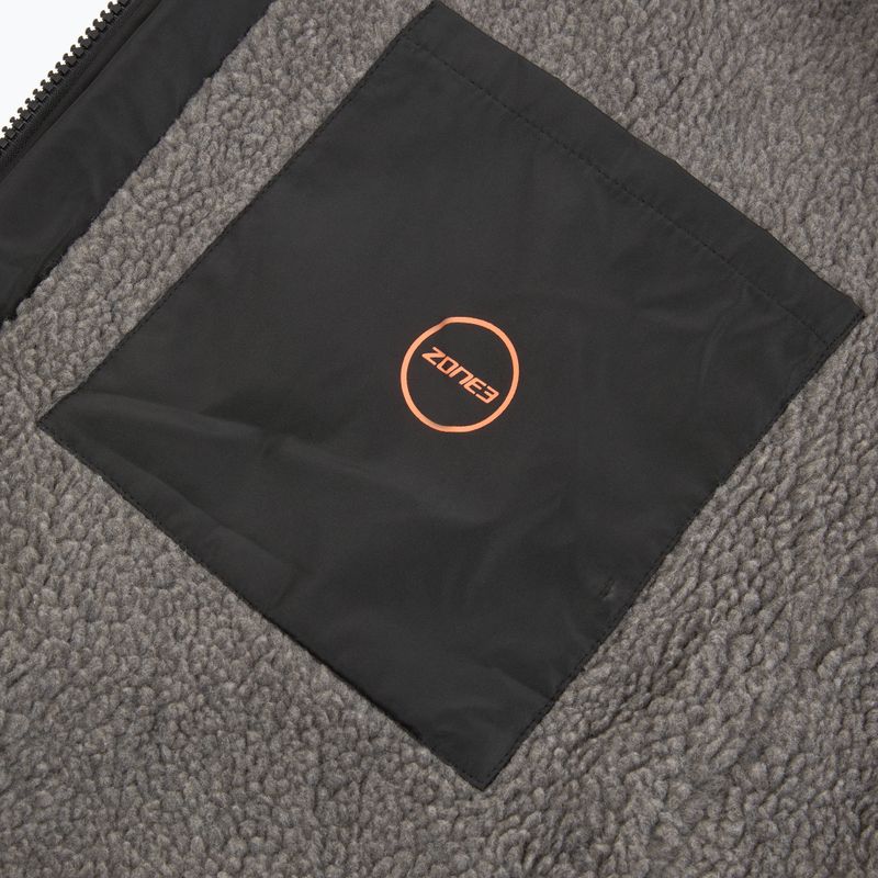 ZONE3 Recycelter Robe Parka Mantel schwarz/grau/orange 6