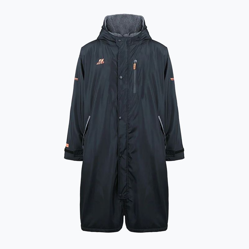 ZONE3 Recycelter Robe Parka Mantel schwarz/grau/orange