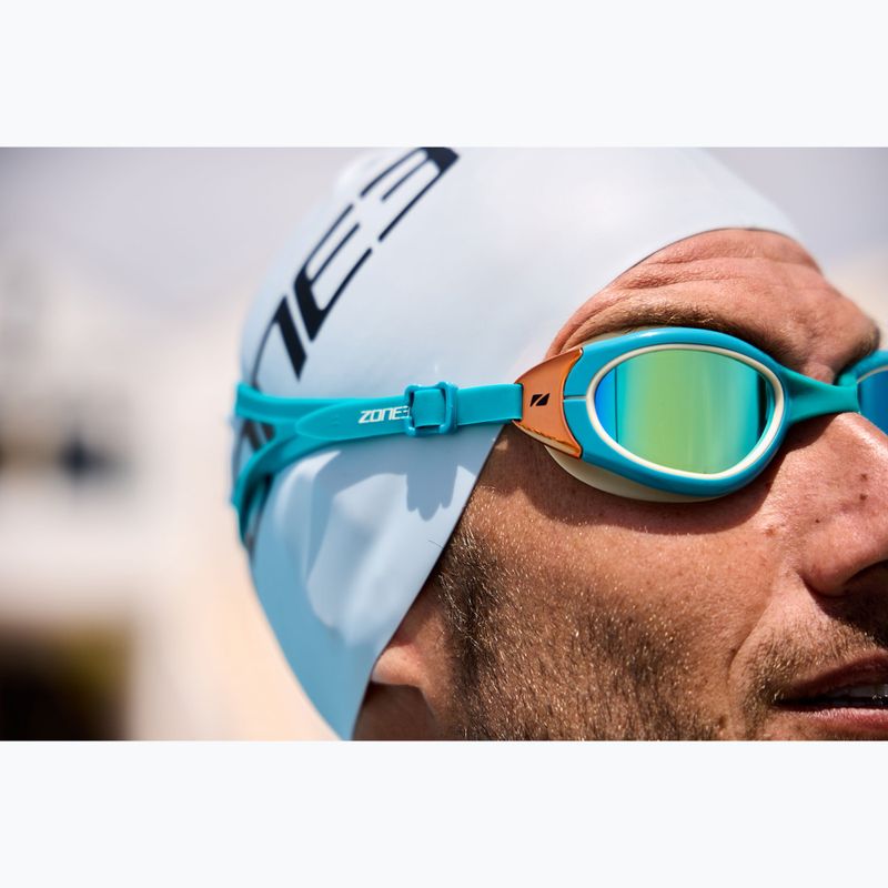 ZONE3 Attack teal/cream/cooper Schwimmbrille 8
