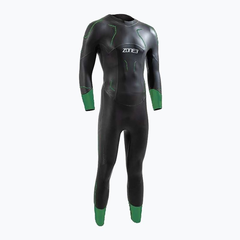Herren ZONE3 Terraprene® Vision Triathlon Neoprenanzug schwarz/forstgrün