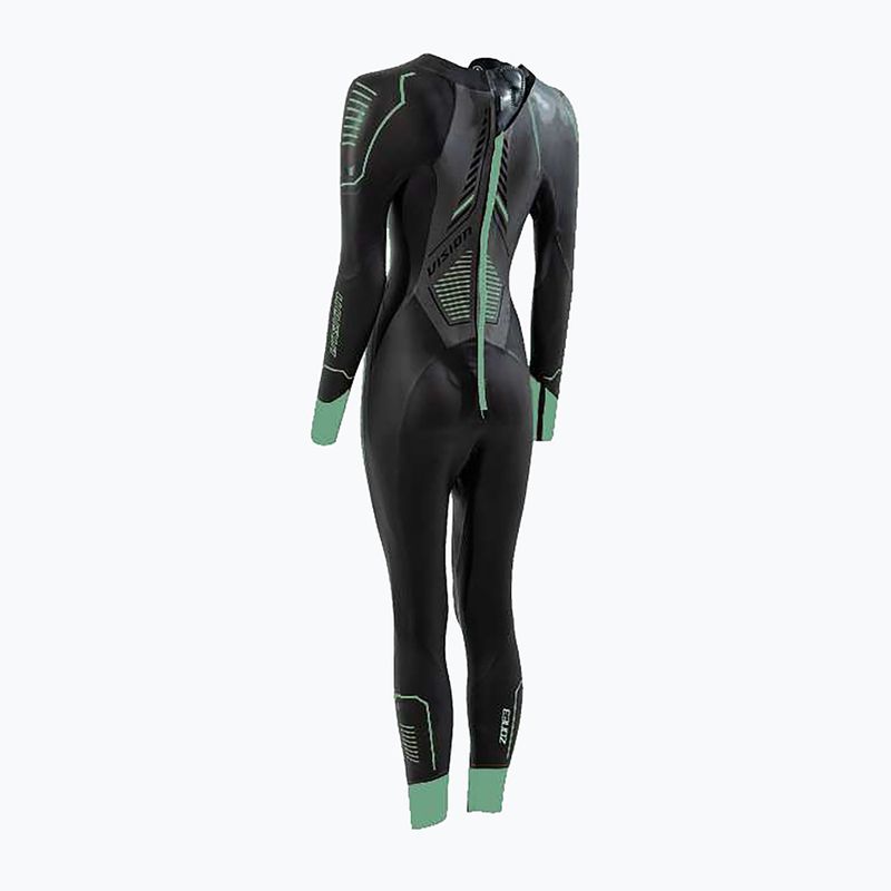 Damen Schwimm-Neoprenanzug ZONE3 Vision black/eucalyptus green 2