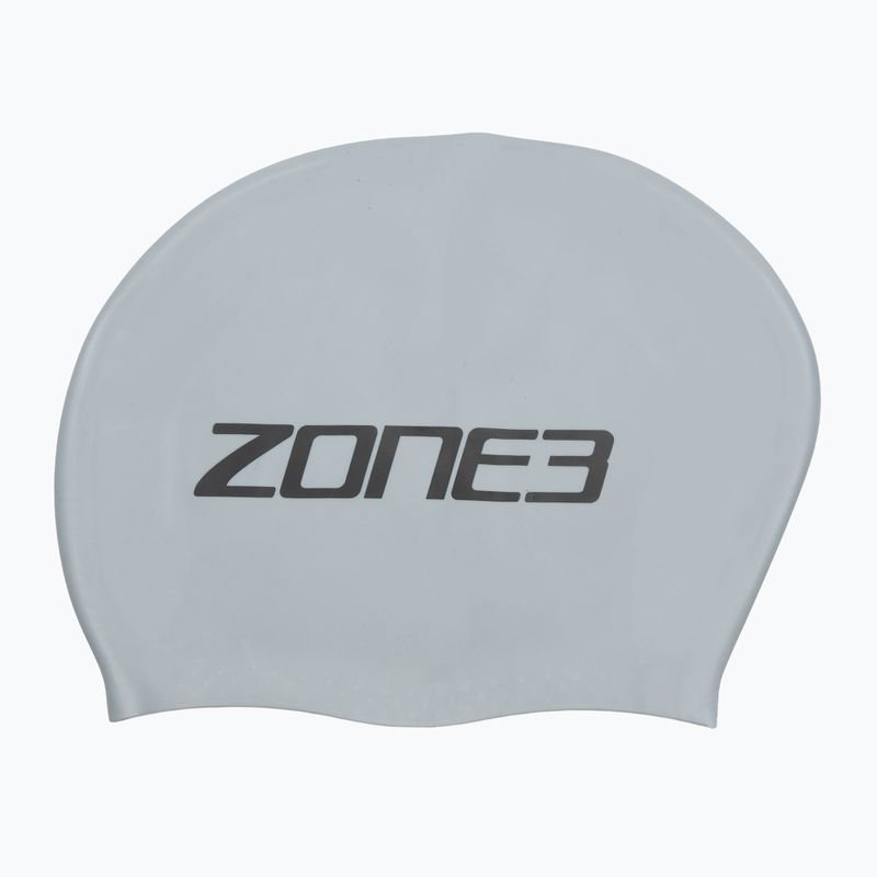 Schwimmkappe ZONE3 Long Hair silver