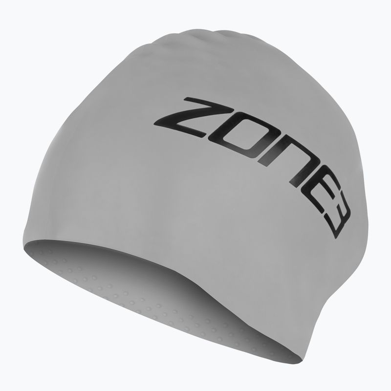 Schwimmkappe ZONE3 Extra Long Hair silver