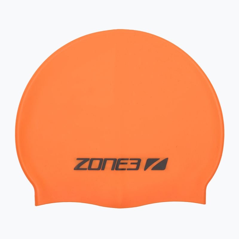 Schwimmkappe ZONE3 Silicone Swim hi-vis orange