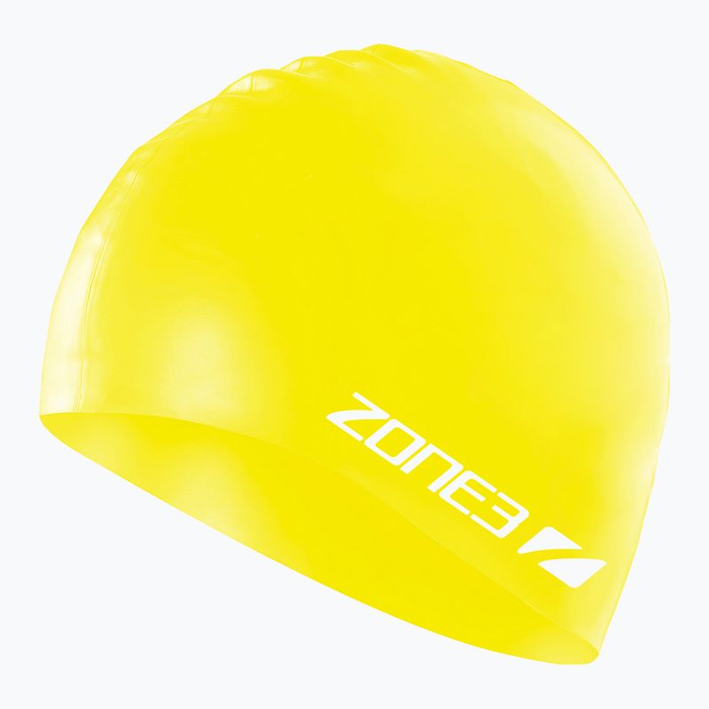 Schwimmkappe ZONE3 Silicone Swim hi-vis yellow