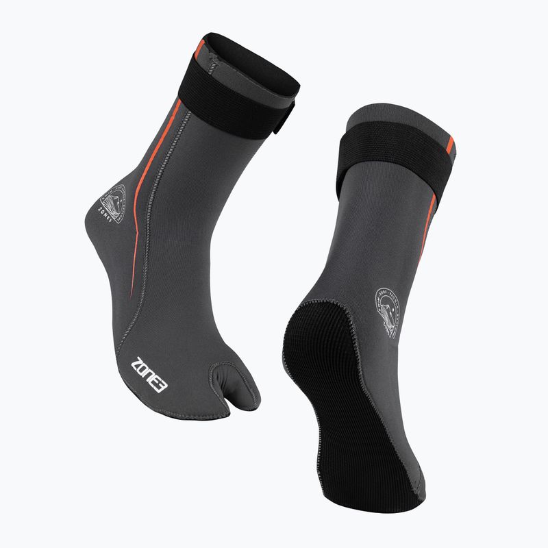 Neoprensocken ZONE3 Active Flex Swim 3 mm grey/orange