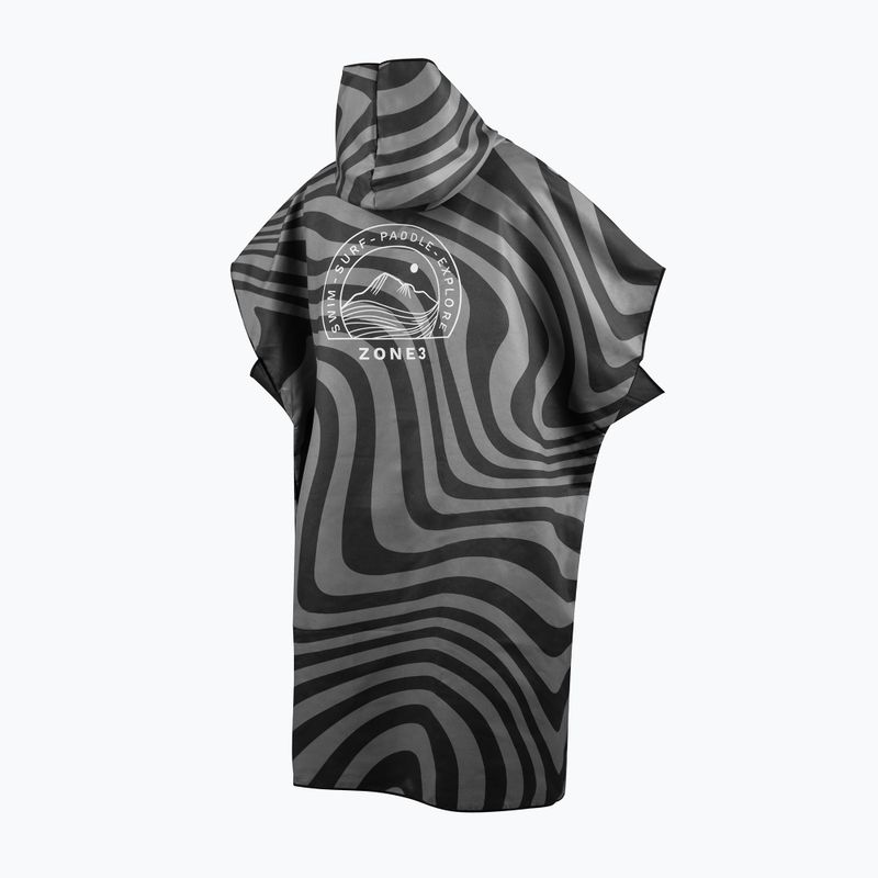 Poncho ZONE3 Microfibre Changing Robe black/grey 2