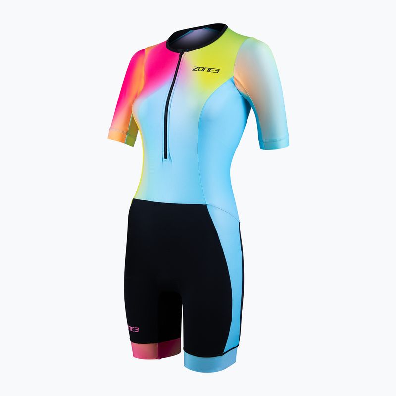 Damen-Triathlonanzug ZONE3 Activate+ Trisuit neon/schwarz