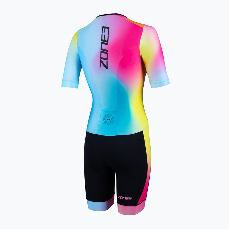 Damen-Triathlonanzug ZONE3 Activate+ Trisuit neon/schwarz 2