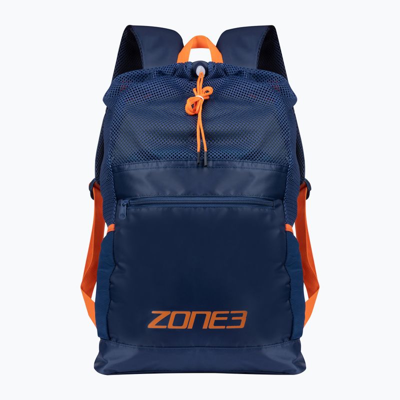 Schwimm Rucksack ZONE3 Large Mesh Training Bag navy/orange