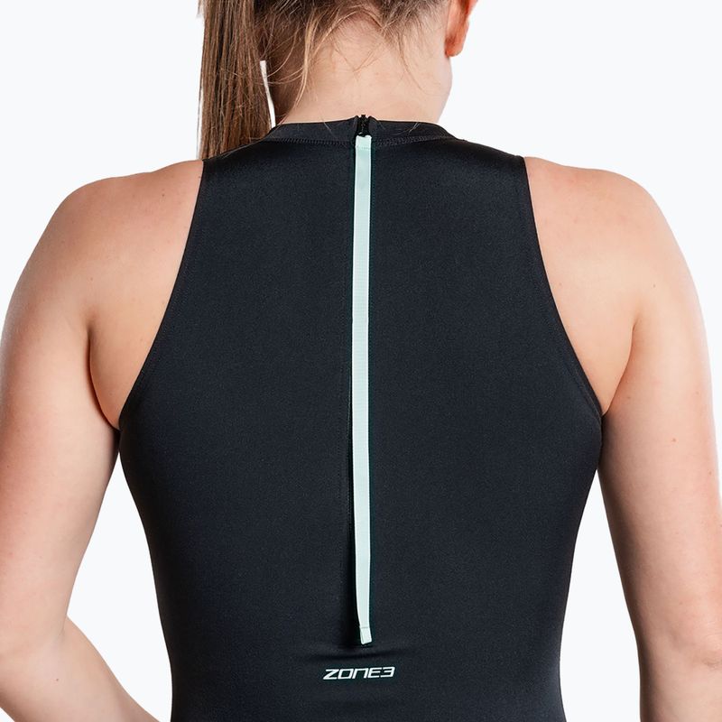 Damen-Einteiler Badeanzug ZONE3 High Neck Costume black 7