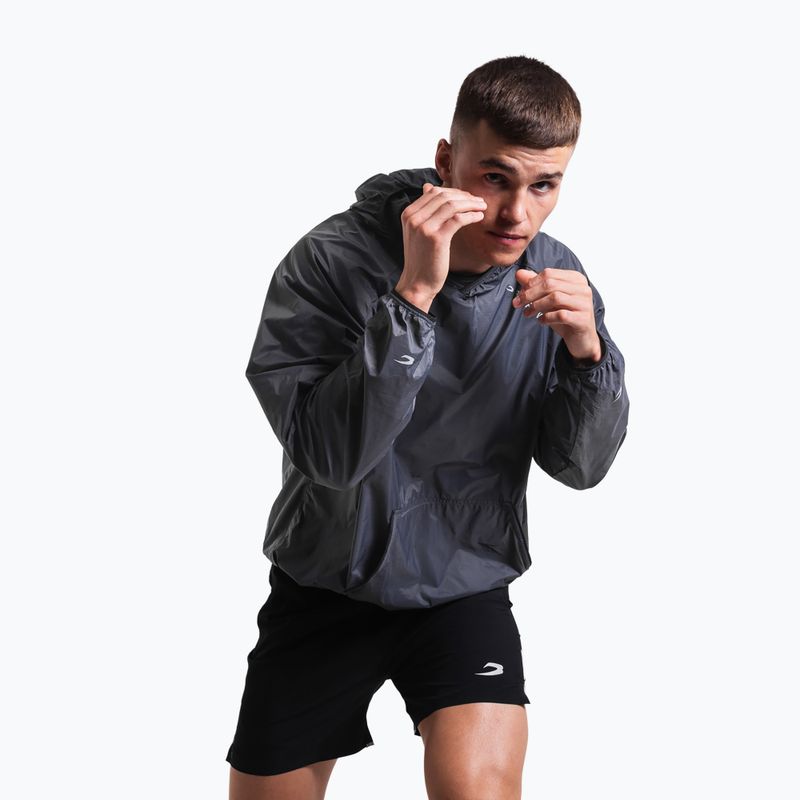 Herren-Windjacke Boxraw Genaro Oversized Windbreaker Hoodie charcoal 3
