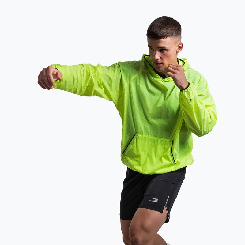 Herren Windjacke BOXRAW Genaro Oversized Windbreaker Hoodie neon gelb 4