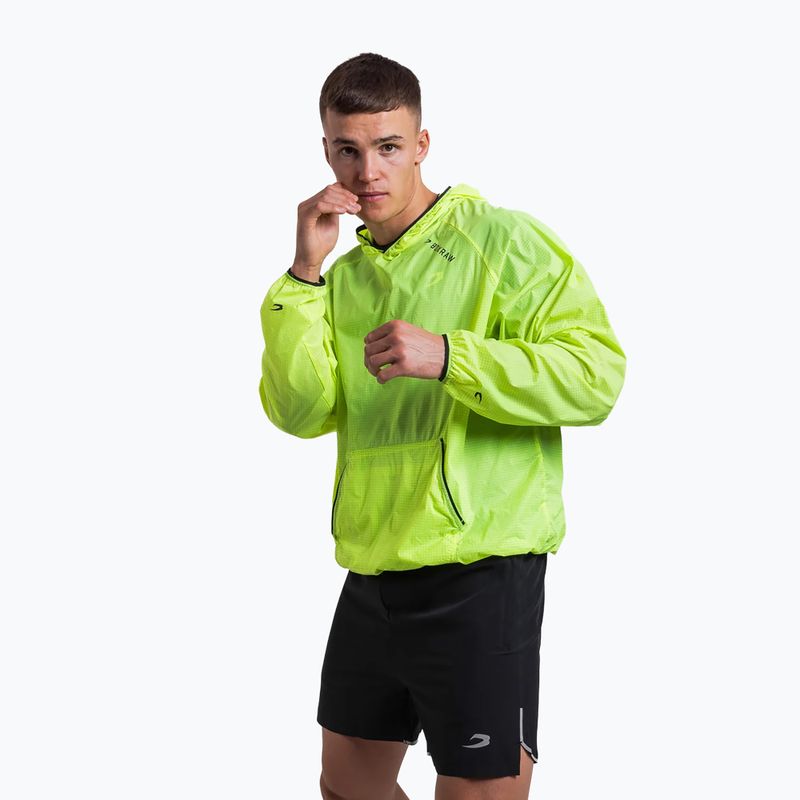 Herren Windjacke BOXRAW Genaro Oversized Windbreaker Hoodie neon gelb 5