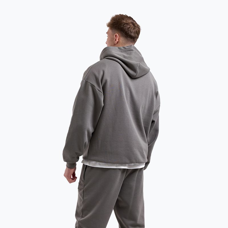 Herrenpullover BOXRAW East Street Hoodie distressed grey 3