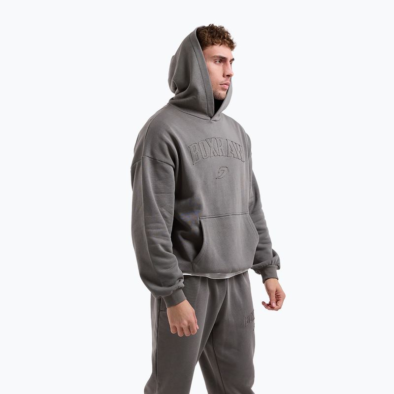 Herrenpullover BOXRAW East Street Hoodie distressed grey 4