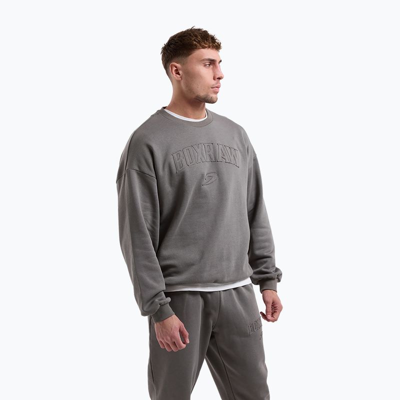 Herrenpullover Boxraw East Street Sweatshirt distressed grey 4